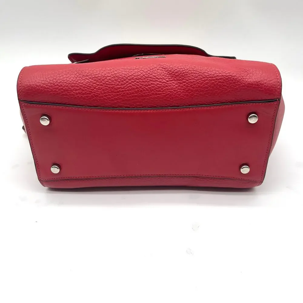 COACH Blake Flap Turnlock Leather Satchel, RETAILS $550 - Picture 8 of 13